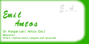 emil antos business card